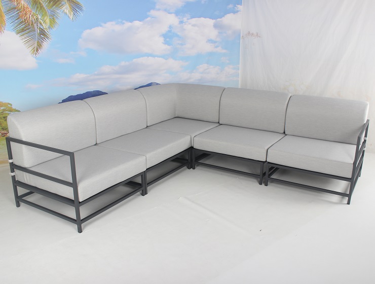 Aluminum outdoor modular lounge sofa set