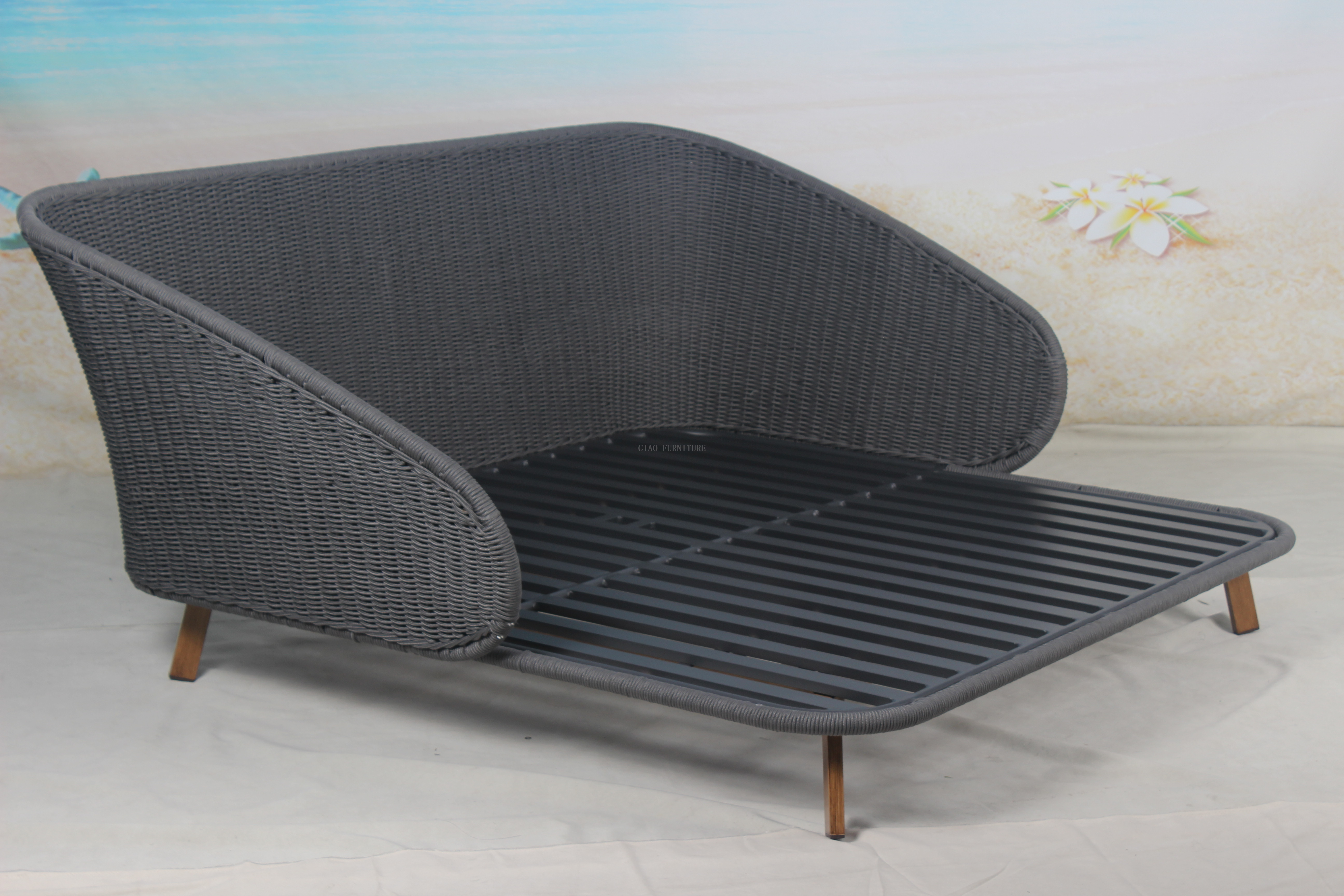 Modern outdoor patio aluminum daybed