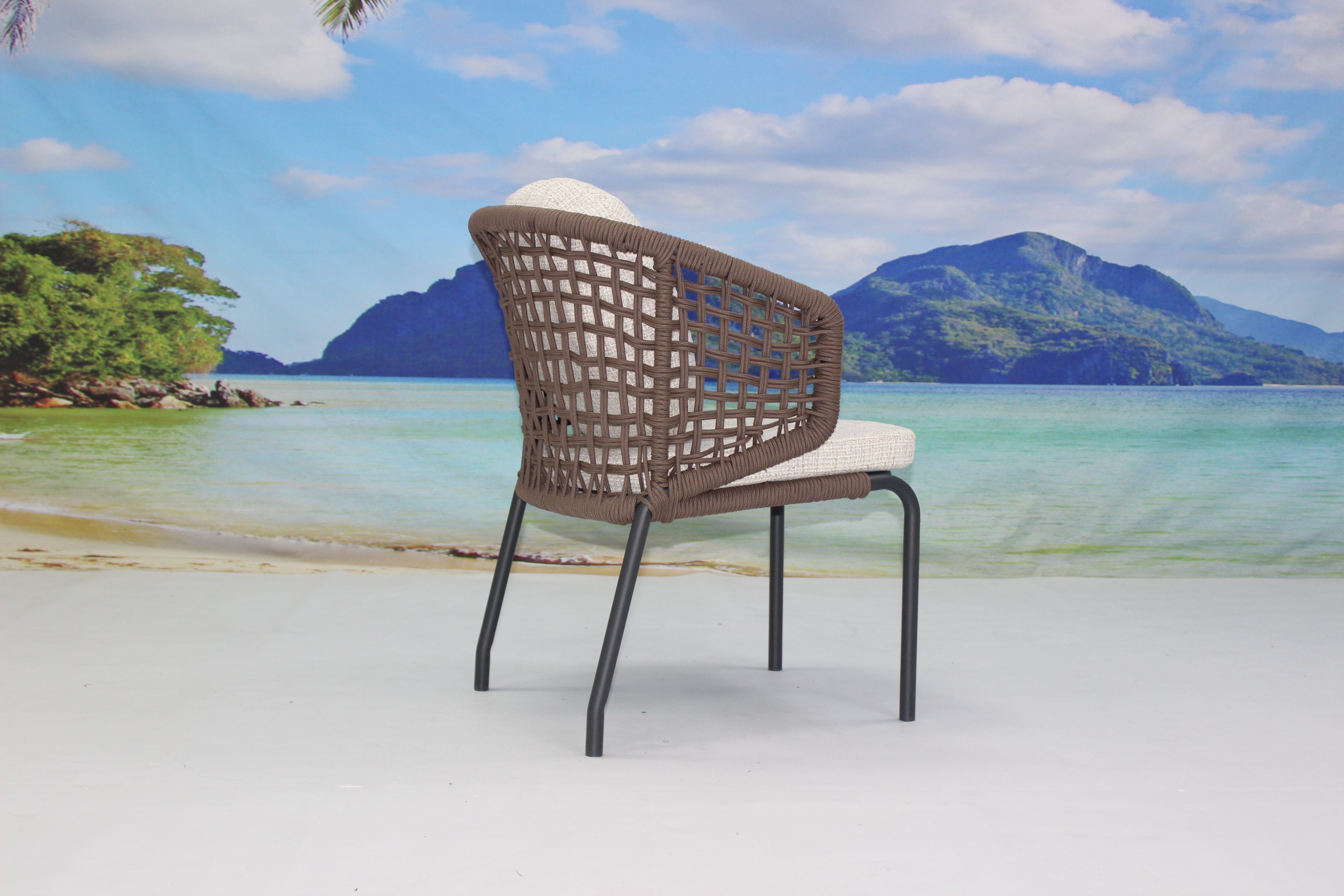 Outdoor rope restaurant dining chair