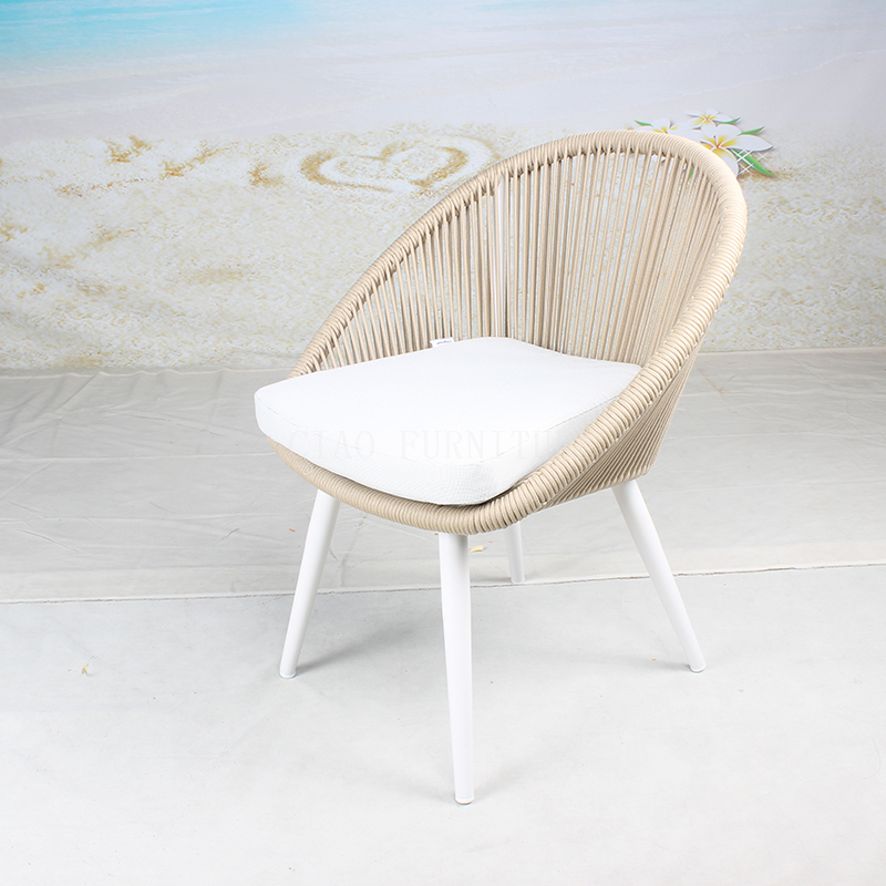 Rope apricot minimalist resort outdoor chair