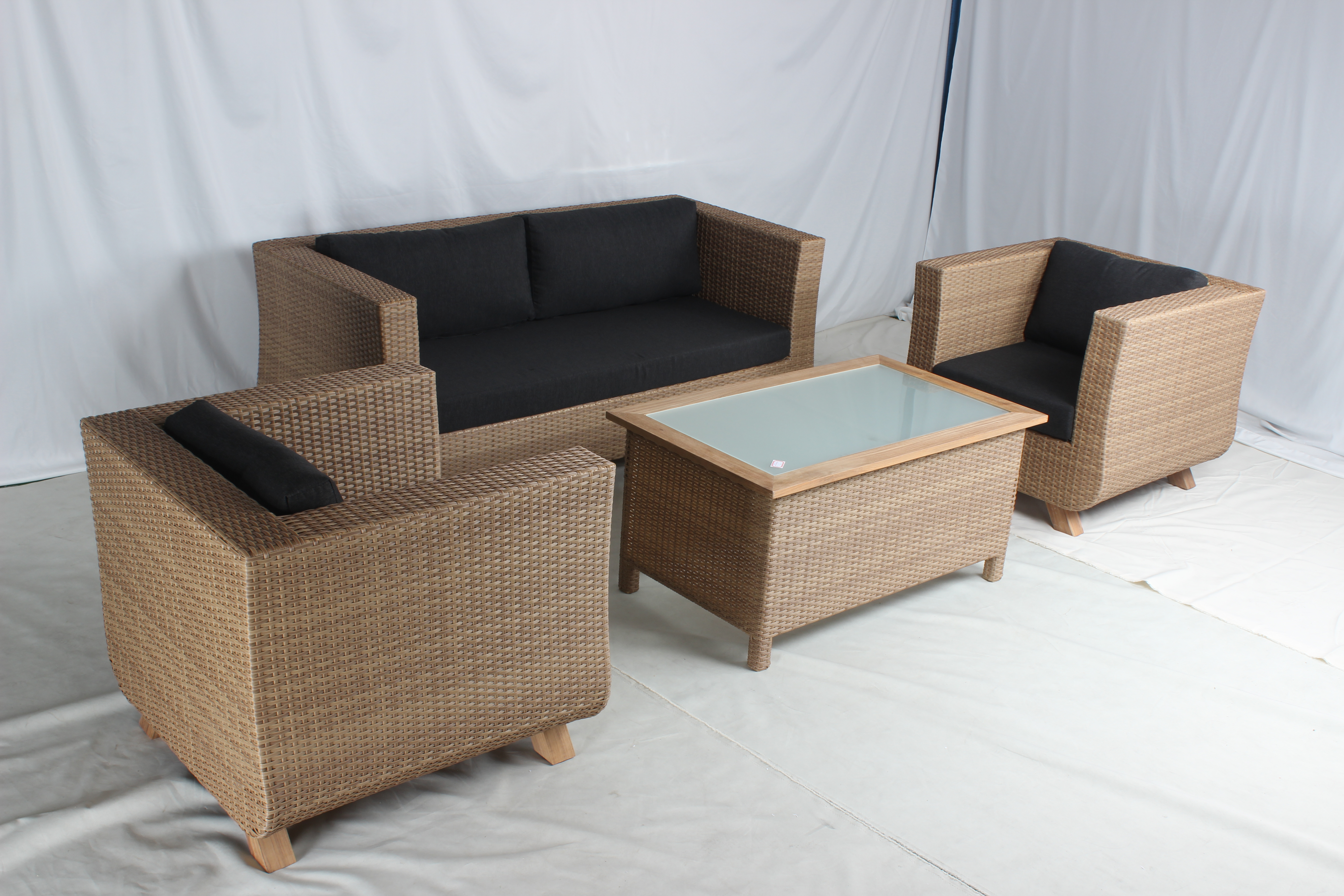 Garden furniture set 4 seater patio sofa