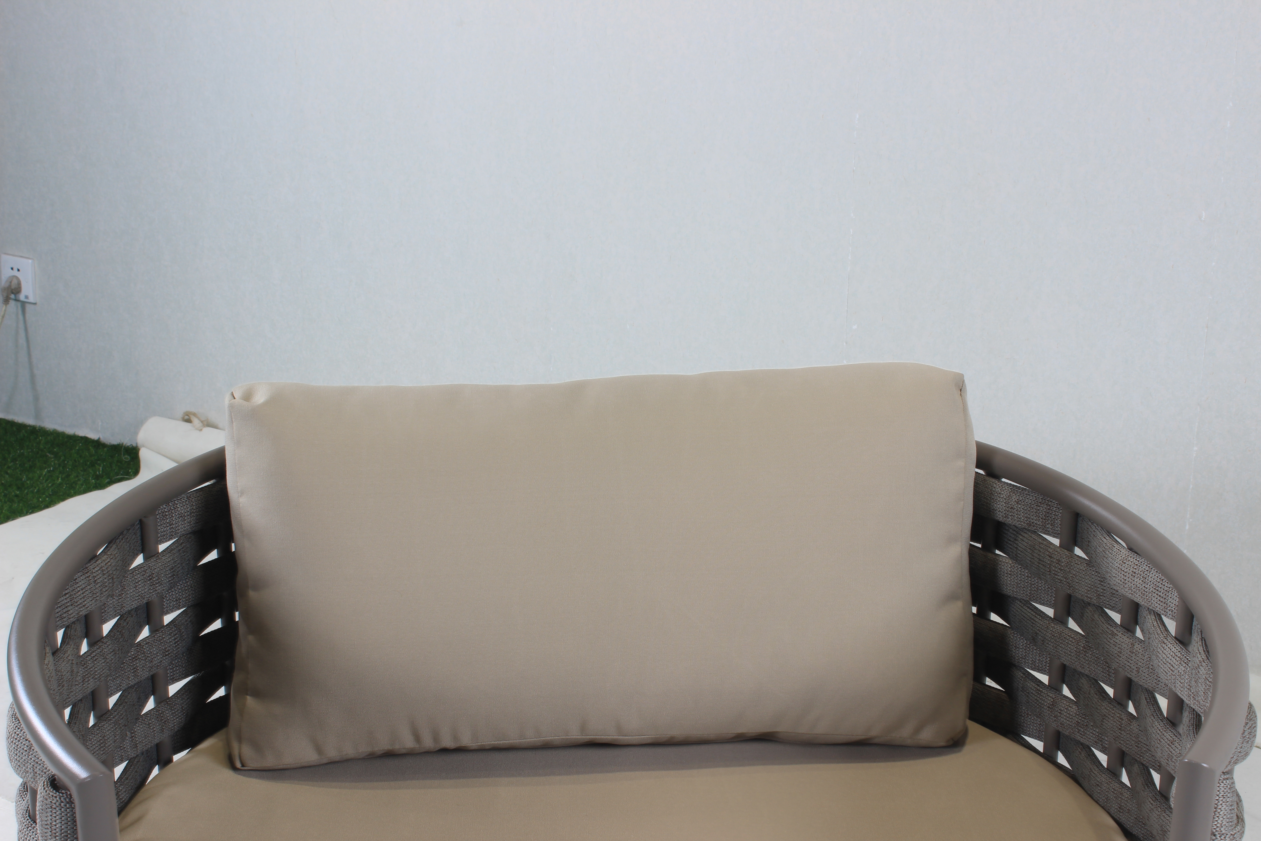 Rope gray casual outdoor double bed