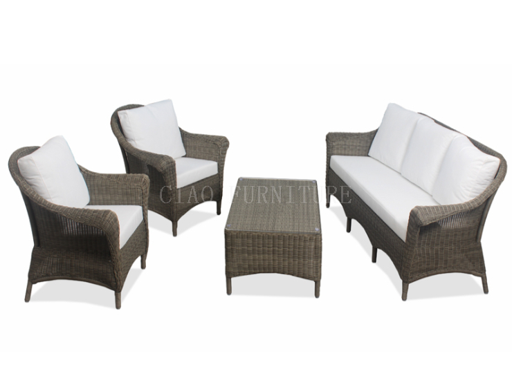 5 seater outdoor backyard wicker sofa set