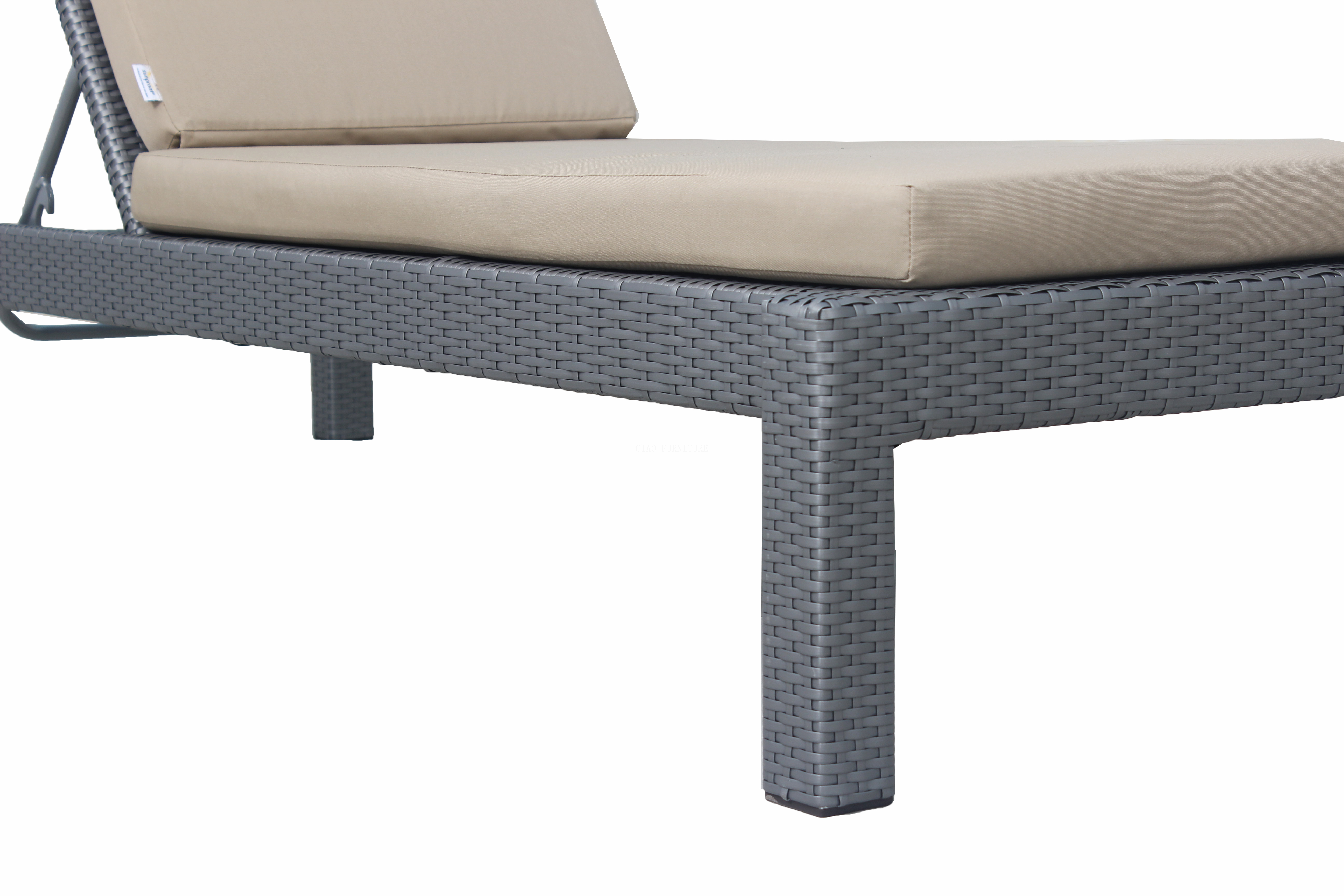 wicker grey garden Outdoor Single bed