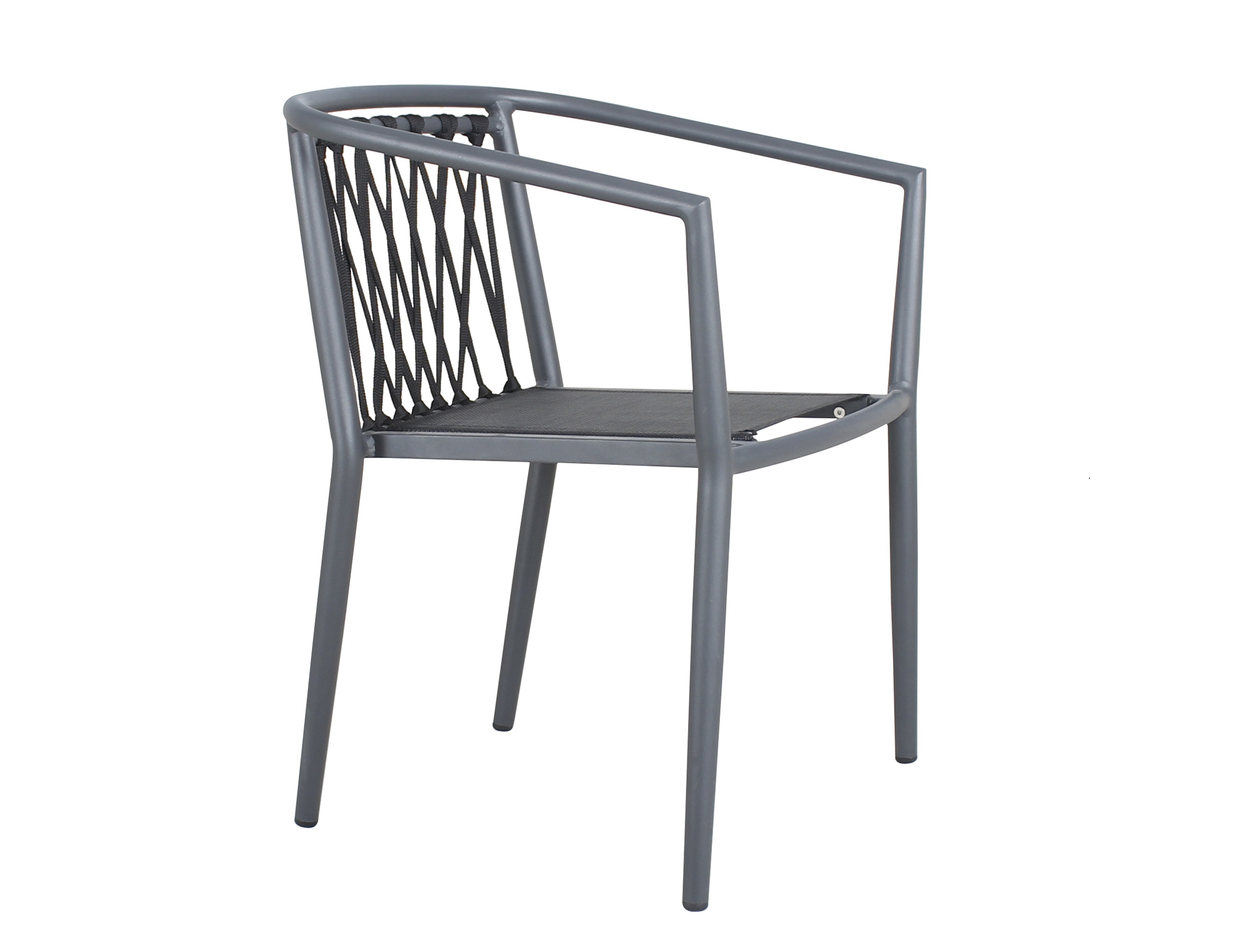 Outdoor stackable textilene dining chair