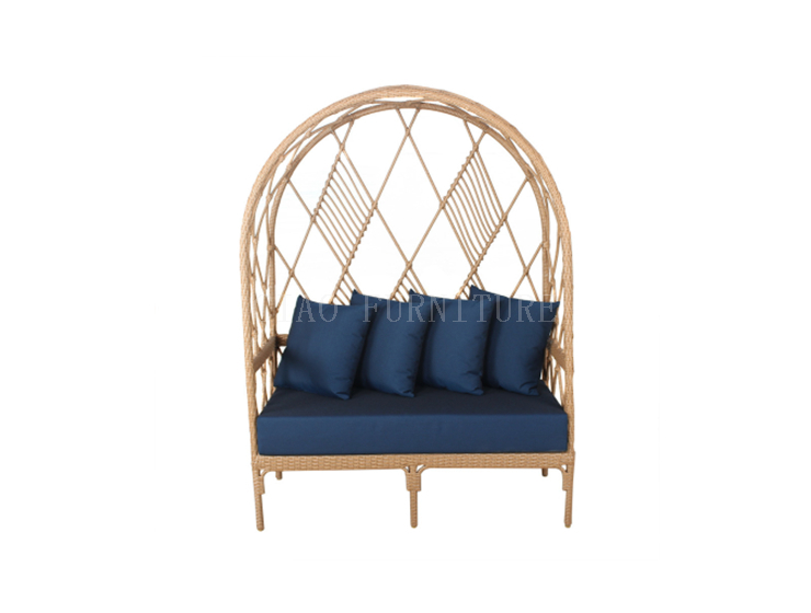 2 seater outdoor garden rattan sofa
