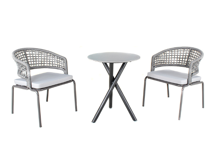 Outdoor balcony patio 3pcs table chairs furniture set
