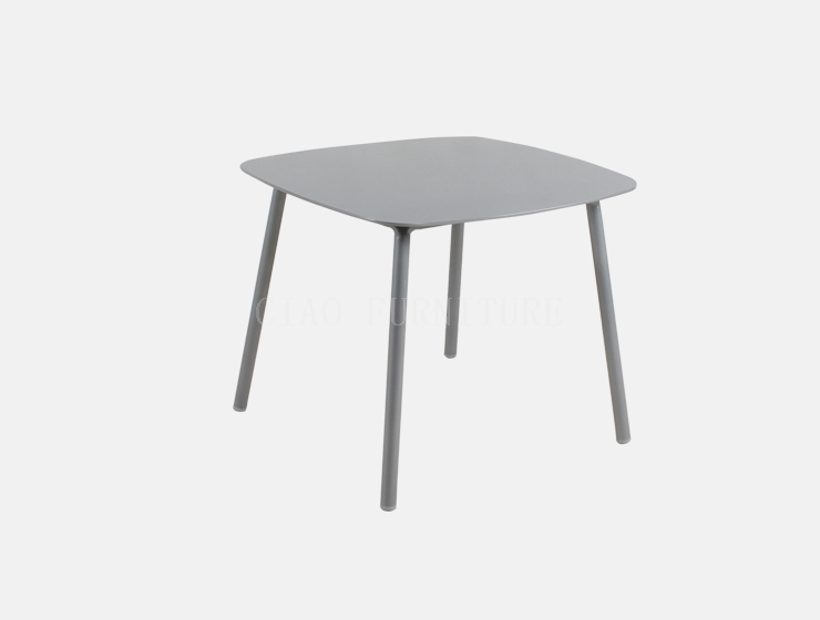 Square aluminum garden outdoor side table