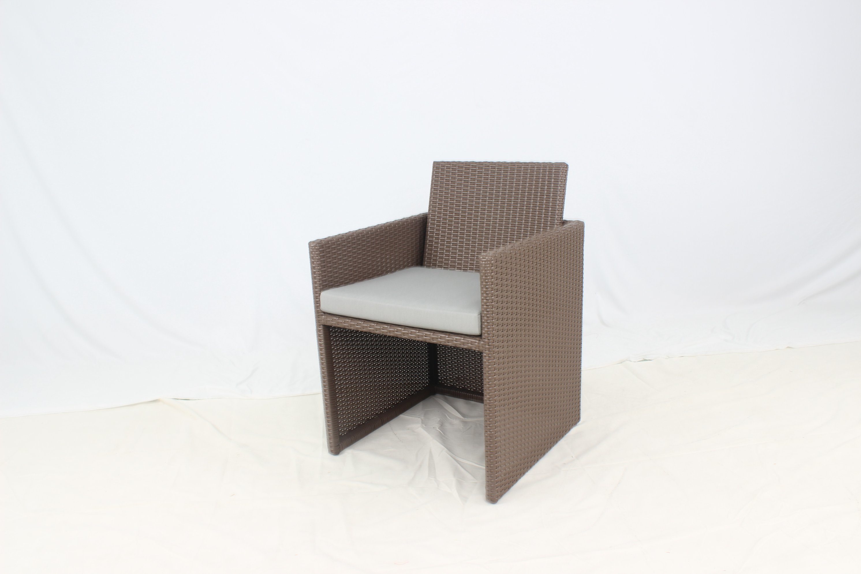 4 seater patio rattan cube dining furniture set