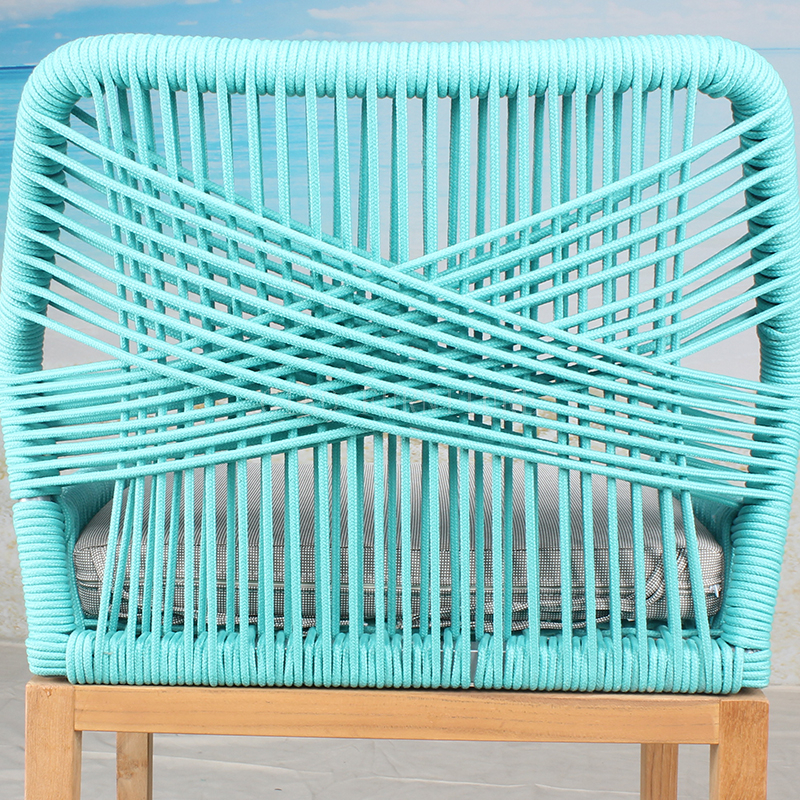 Rope blue leisure garden outdoor chair