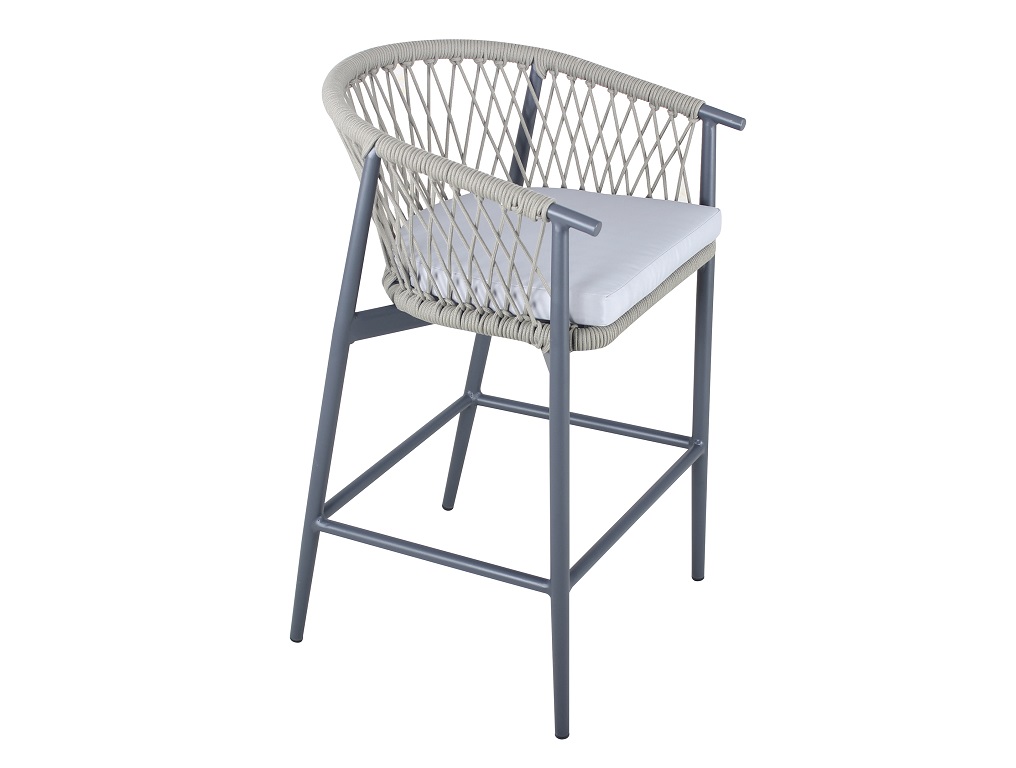 Aluminum frame patio bar height chair